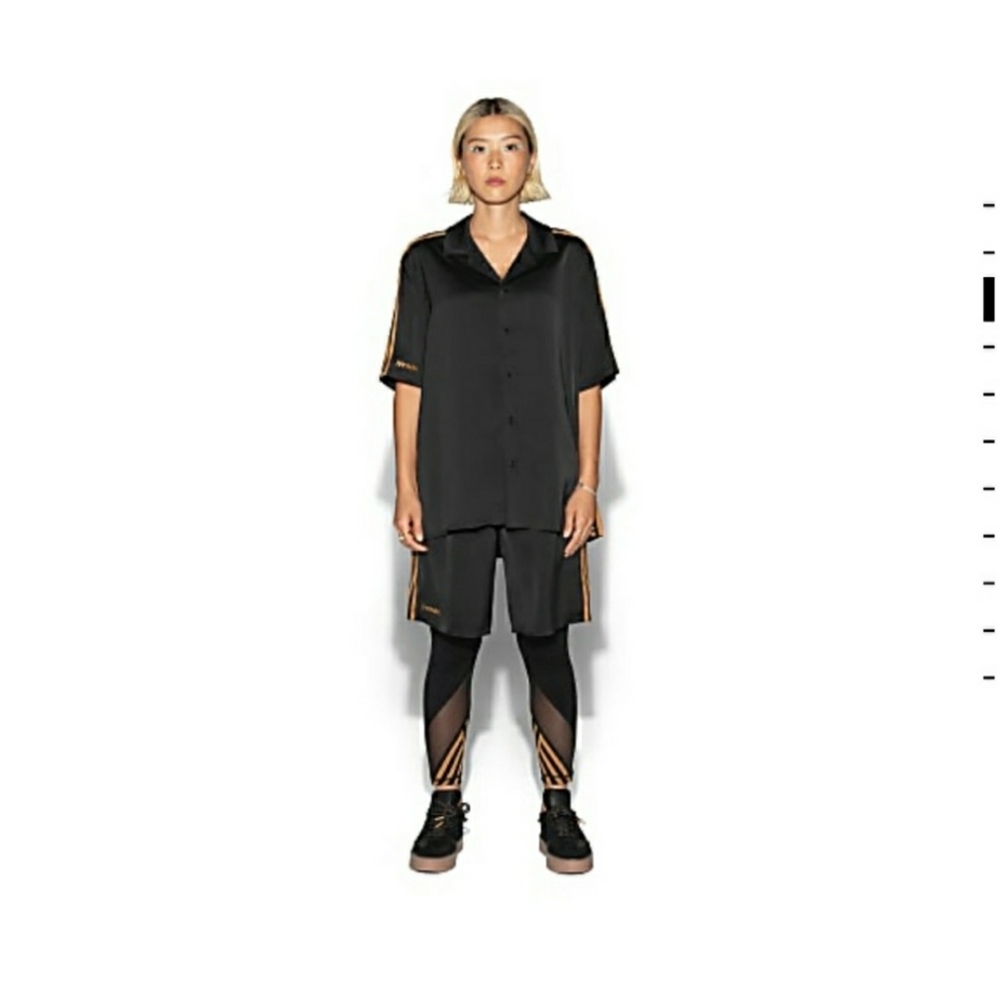 ADIDAS IVY PARK Gender Neutral Satin Pajama Shorts